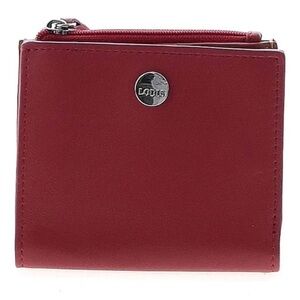 LODIS WOMEN'S COMPACT BI-FOLD WALLET WITH ZIP COIN SLOT WINTERBERRY PINK